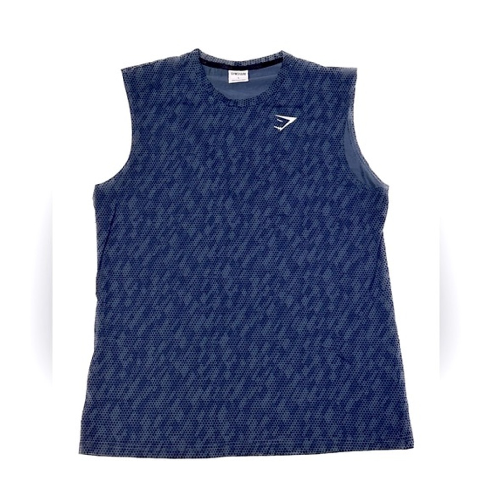 Gymshark Mens | Sleeveless Teal Print Tank - Large